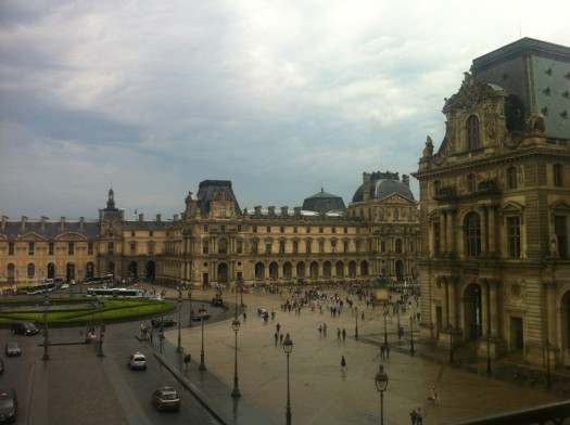 Rain or shine, the public spaces around the Louvre are filled with people. Is it the enclosure, the architecture, the careful detailing, the exceptional cuisine, or the wealth of art and culture inside the walls?