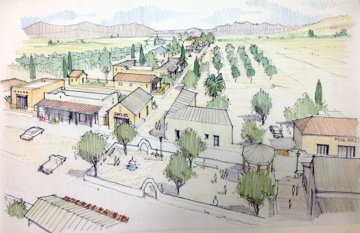 Illustration of La Union Plaza proposed reconstruction  Image Credit: Andrew von Maur, 2013